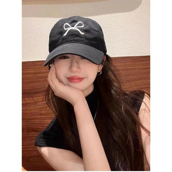 Women’s Cotton Bow Baseball Cap UV Sun Hat Travel Hiking Summer Accessories main image 7